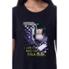 NCIS Womens' Abby Sciuto Character Talk Geek Nightgown Sleep Pajama Shirt Black